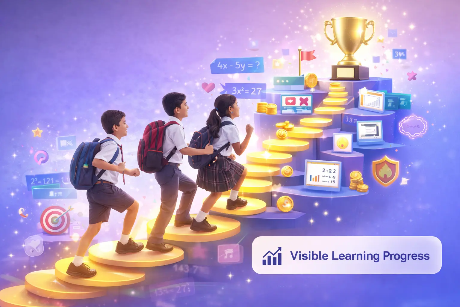 Students engaging with Wonderkids in class