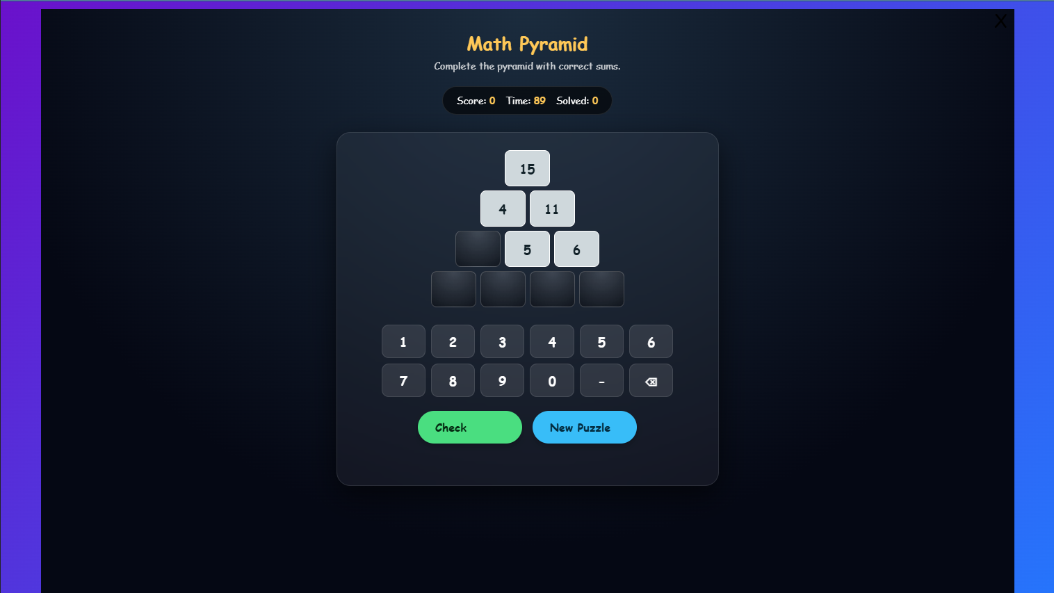 Addition Pyramid level 2