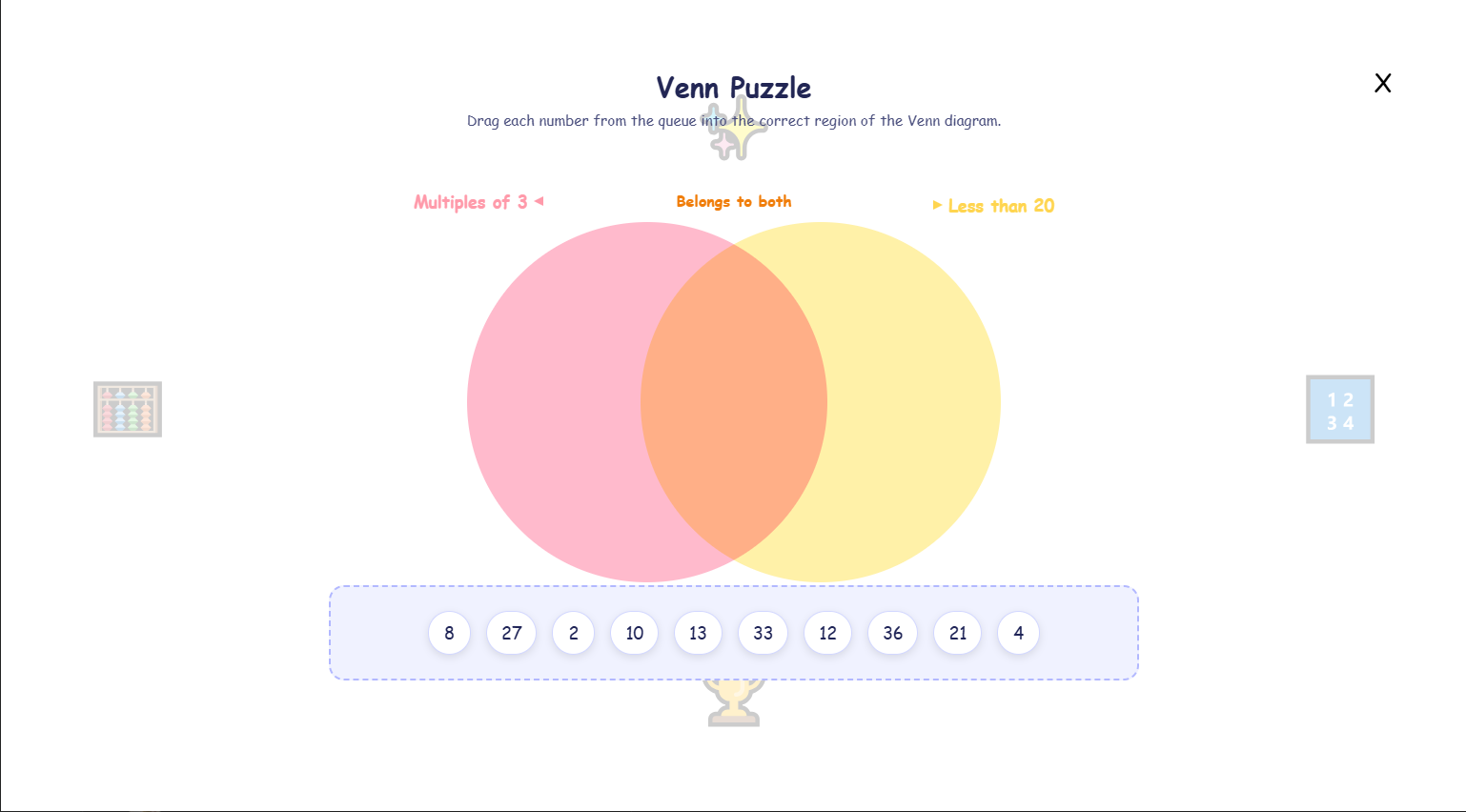 questioins in Venn level 1