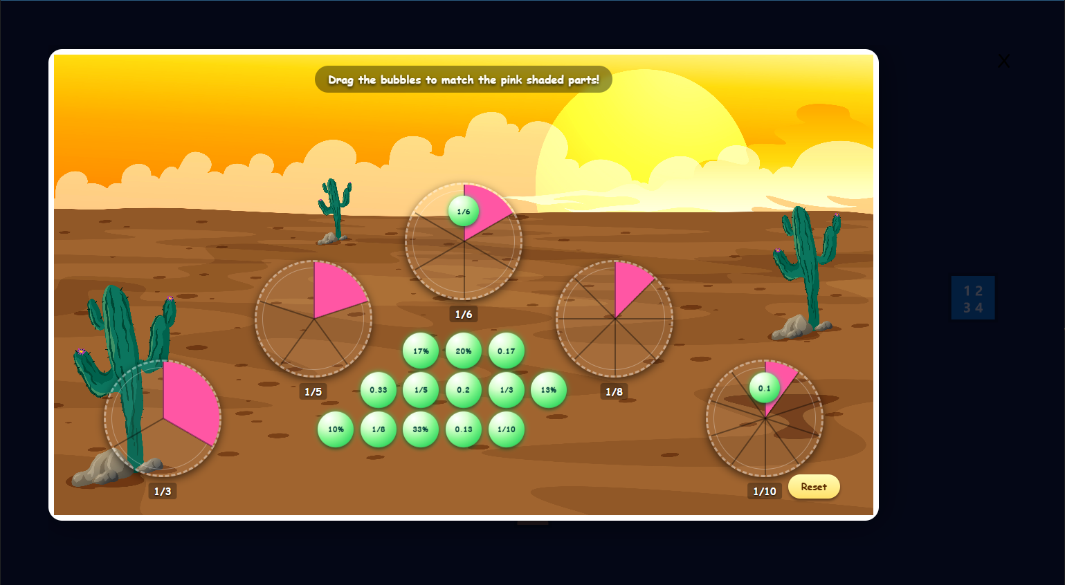 Fractions circle level 2