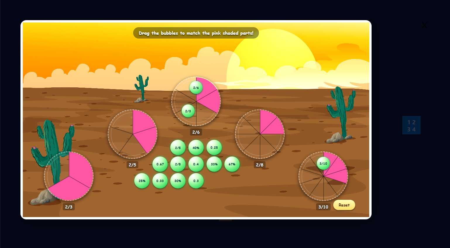 Fractions circle level 3