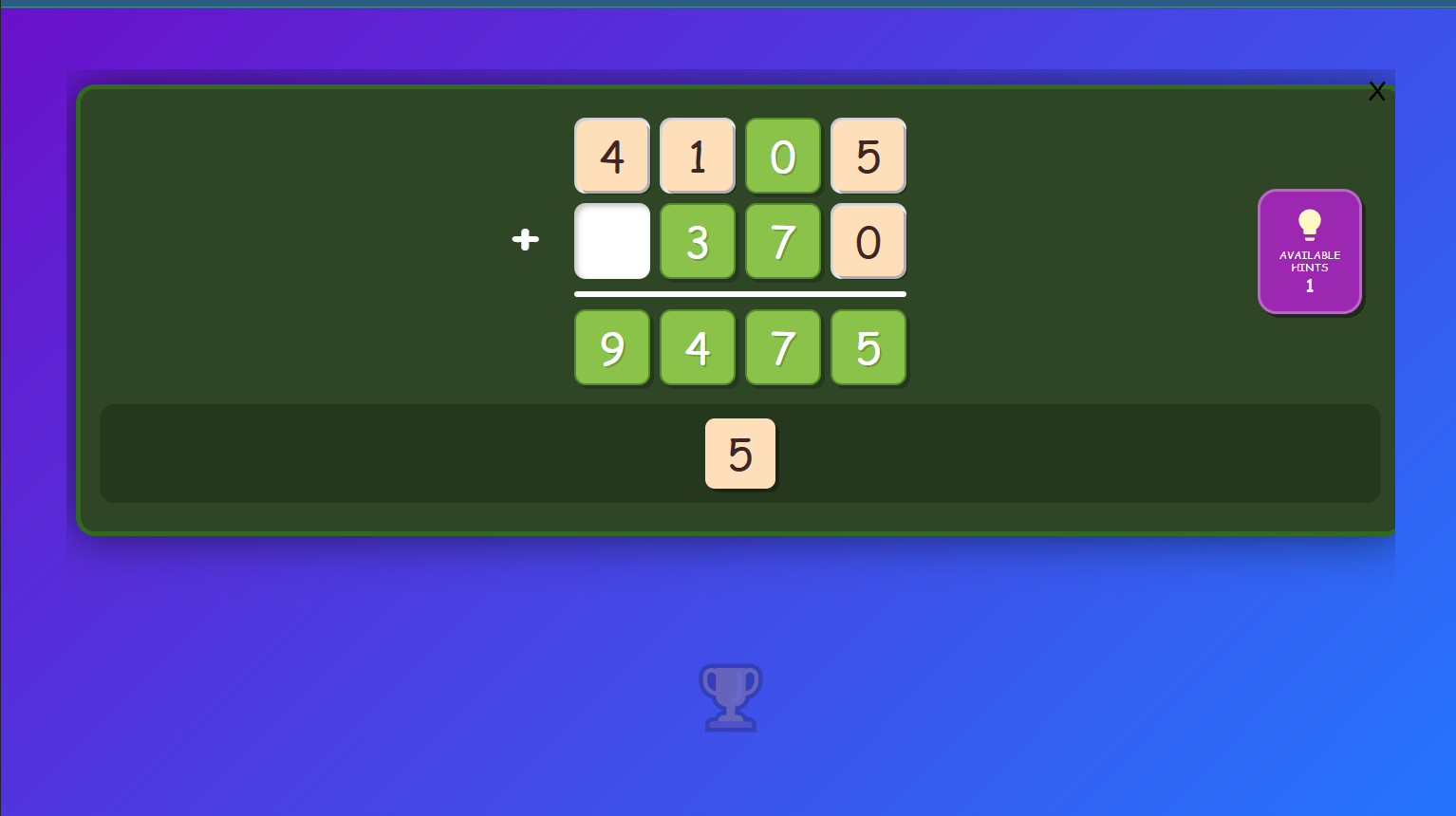 Addition drag Numbers level 3