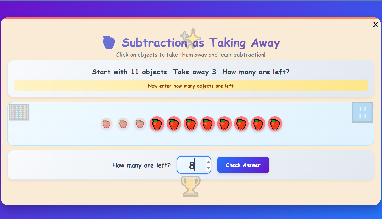 Subtraction as Taking Away