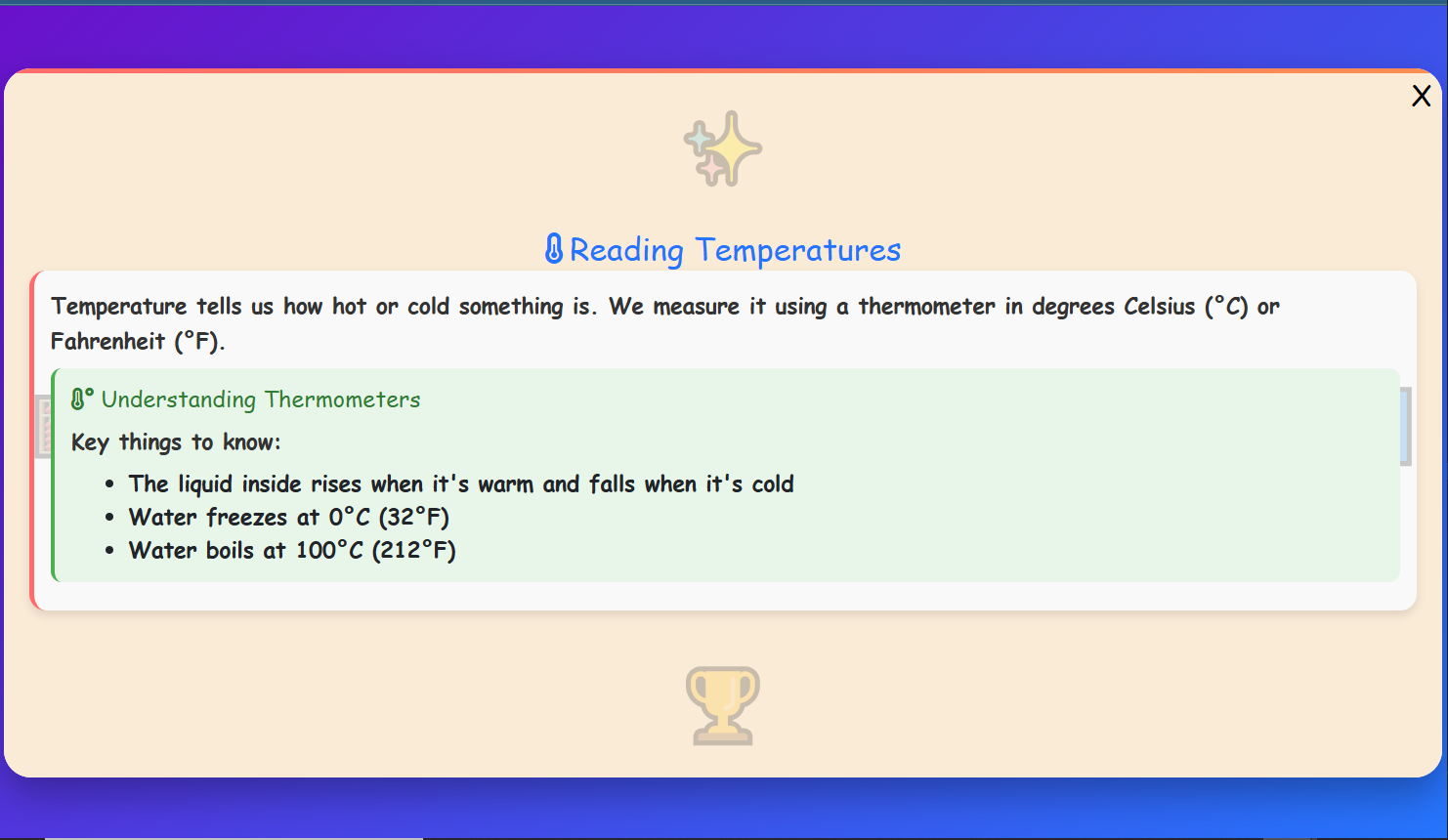 Temperature Reading Lesson