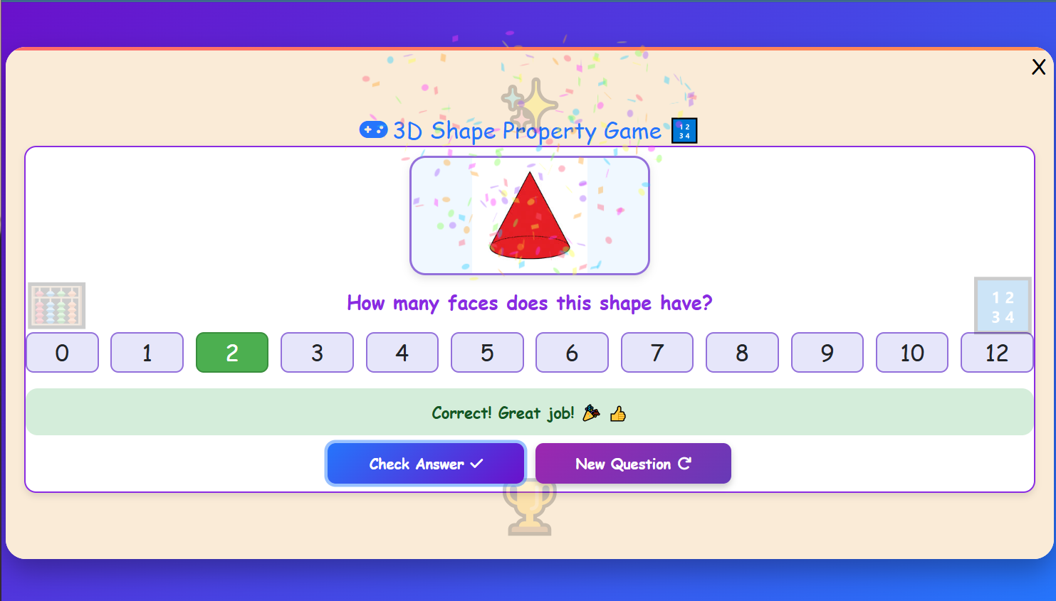 Shape Property Game