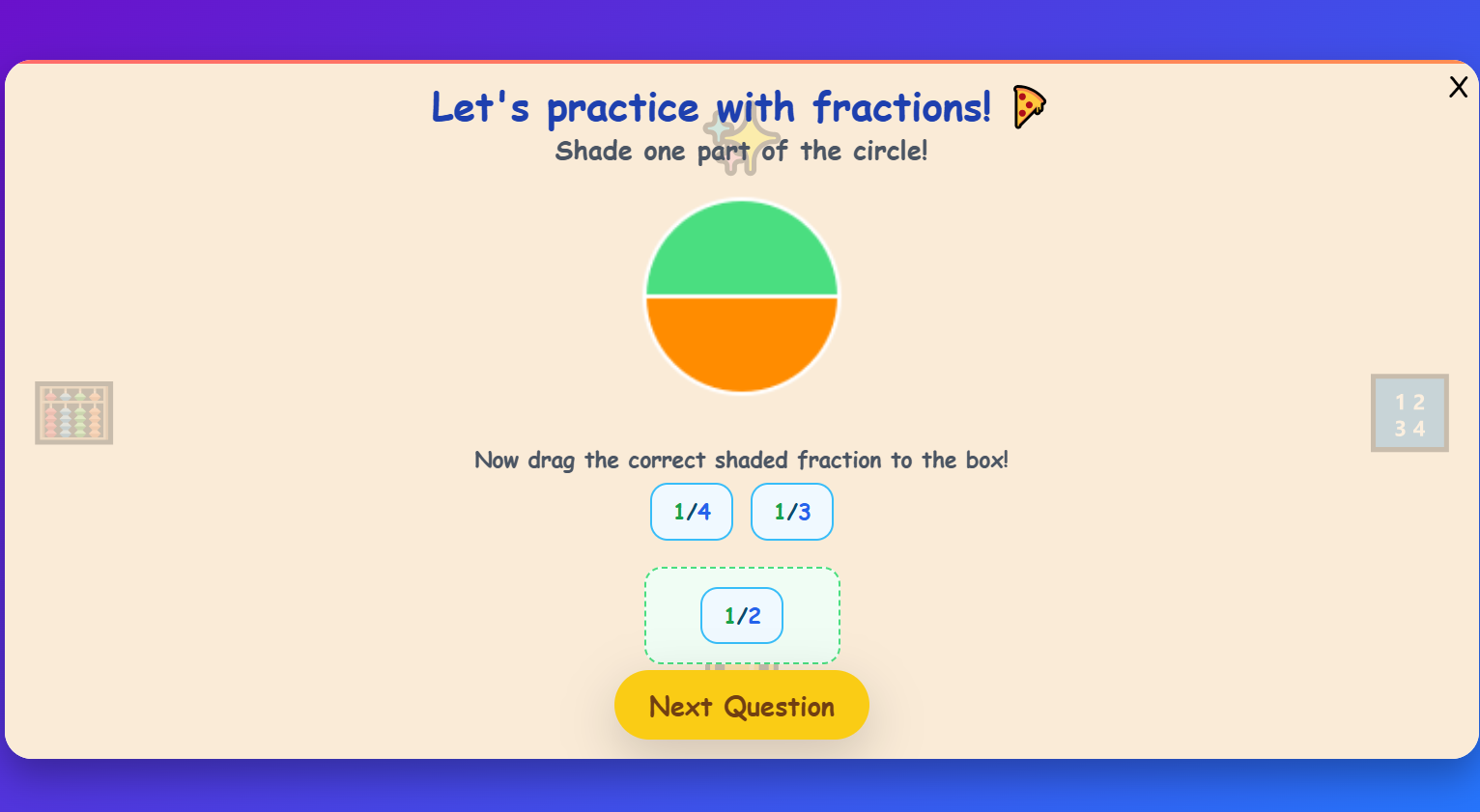Practice with fractions