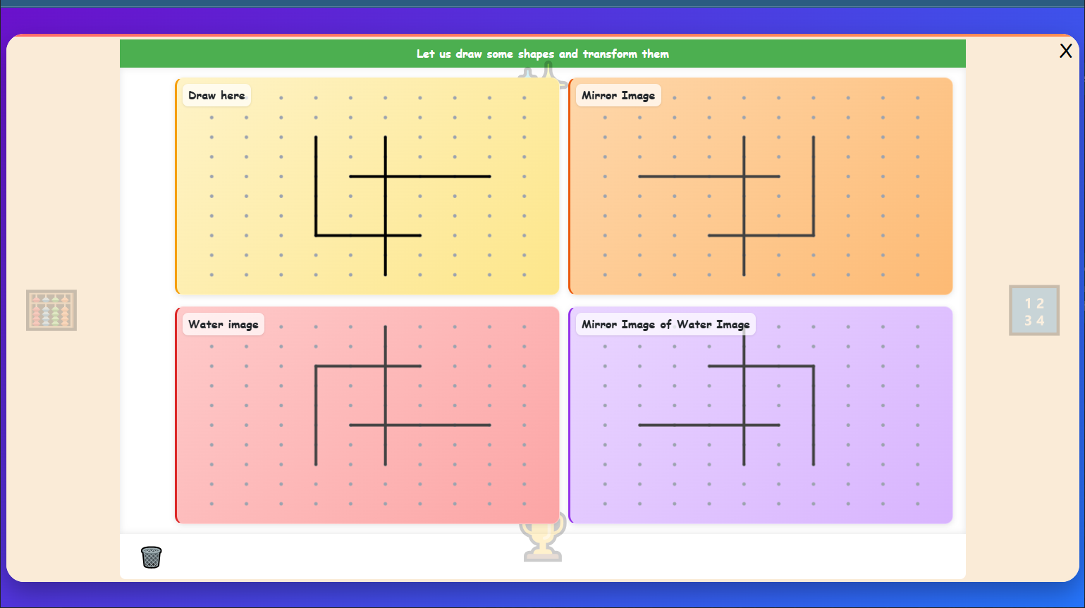 Draw Shapes & Reflect
