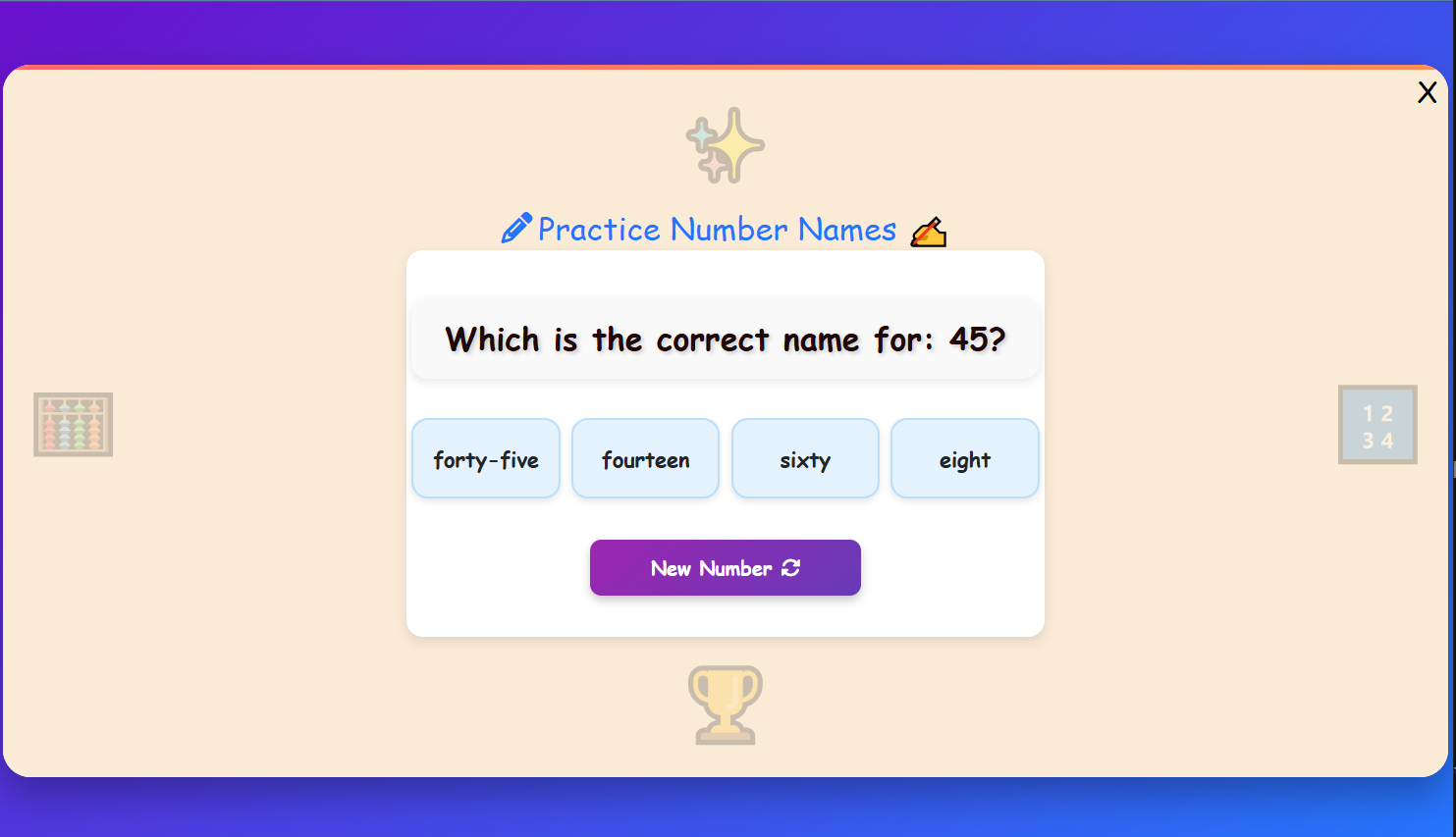 Number Name Practice