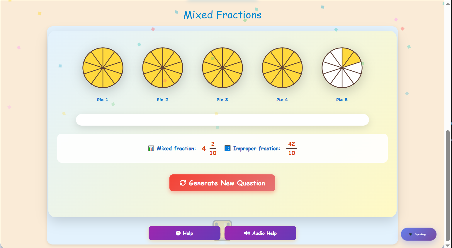 Mixed Fraction Representation Game