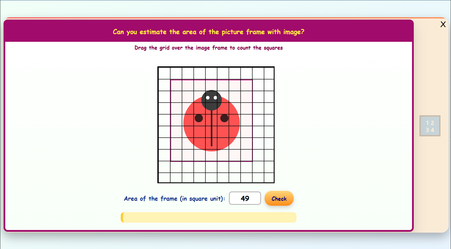Estimate Area — Drag the Grid