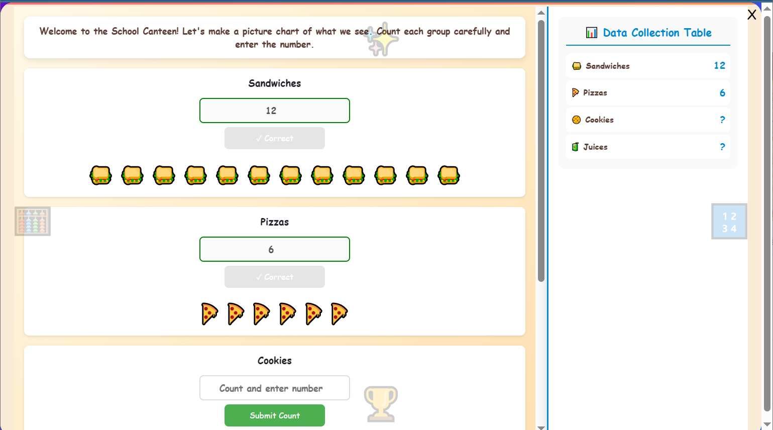 Pictograph Builder – Interactive Game